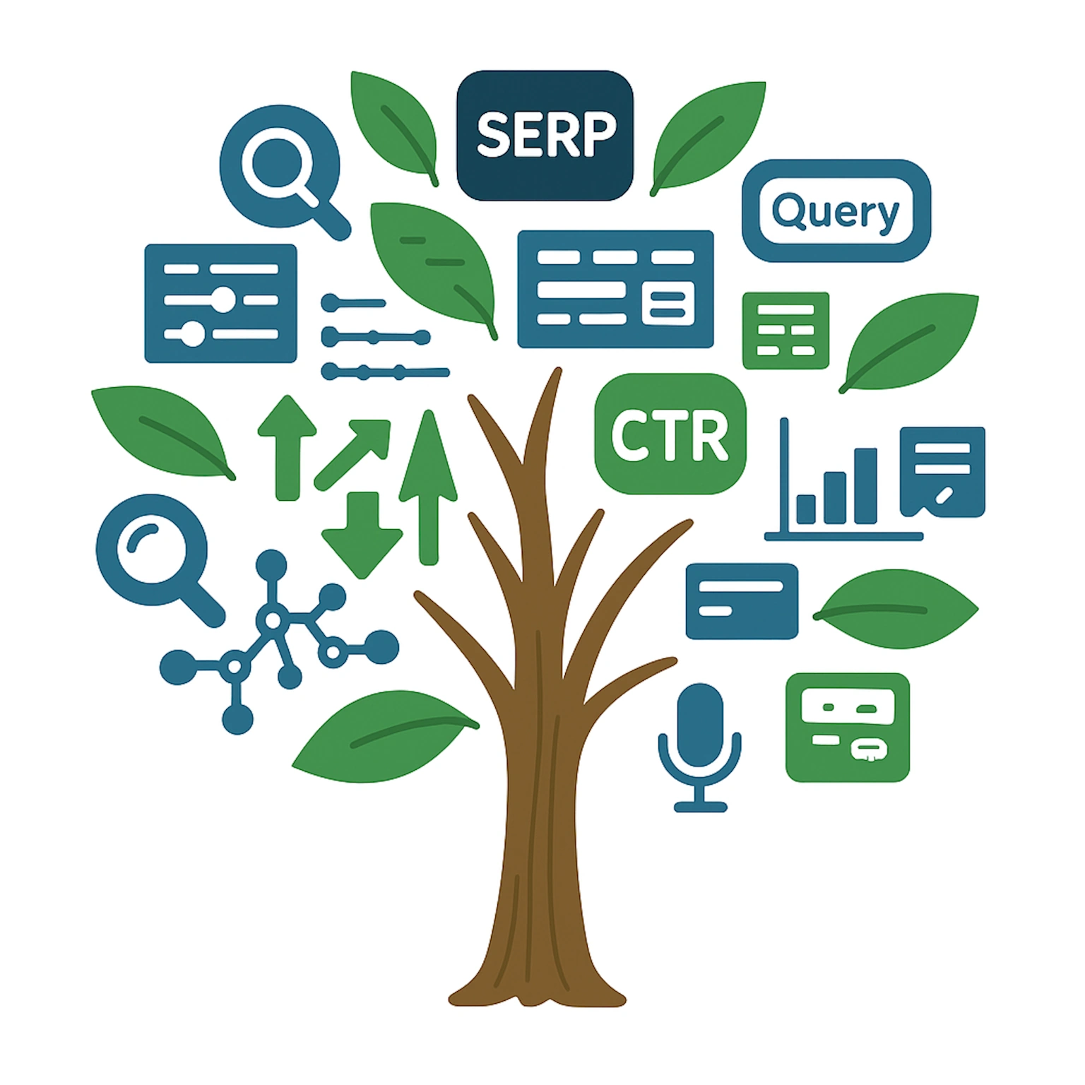 AI and AEO capabilities represented as leaves on a tree